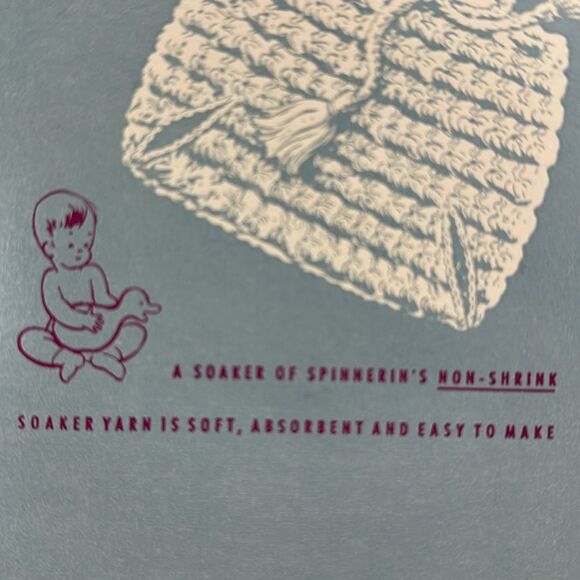 Vintage Spinnerin Soaker Knit Or Crochet Kit To Create A Wool Diaper Cover - Picture 5 of 17